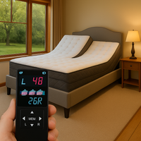 split top adjustable air mattress with adjustable bed frame