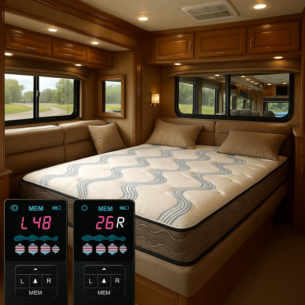 rv air mattress in rv camper