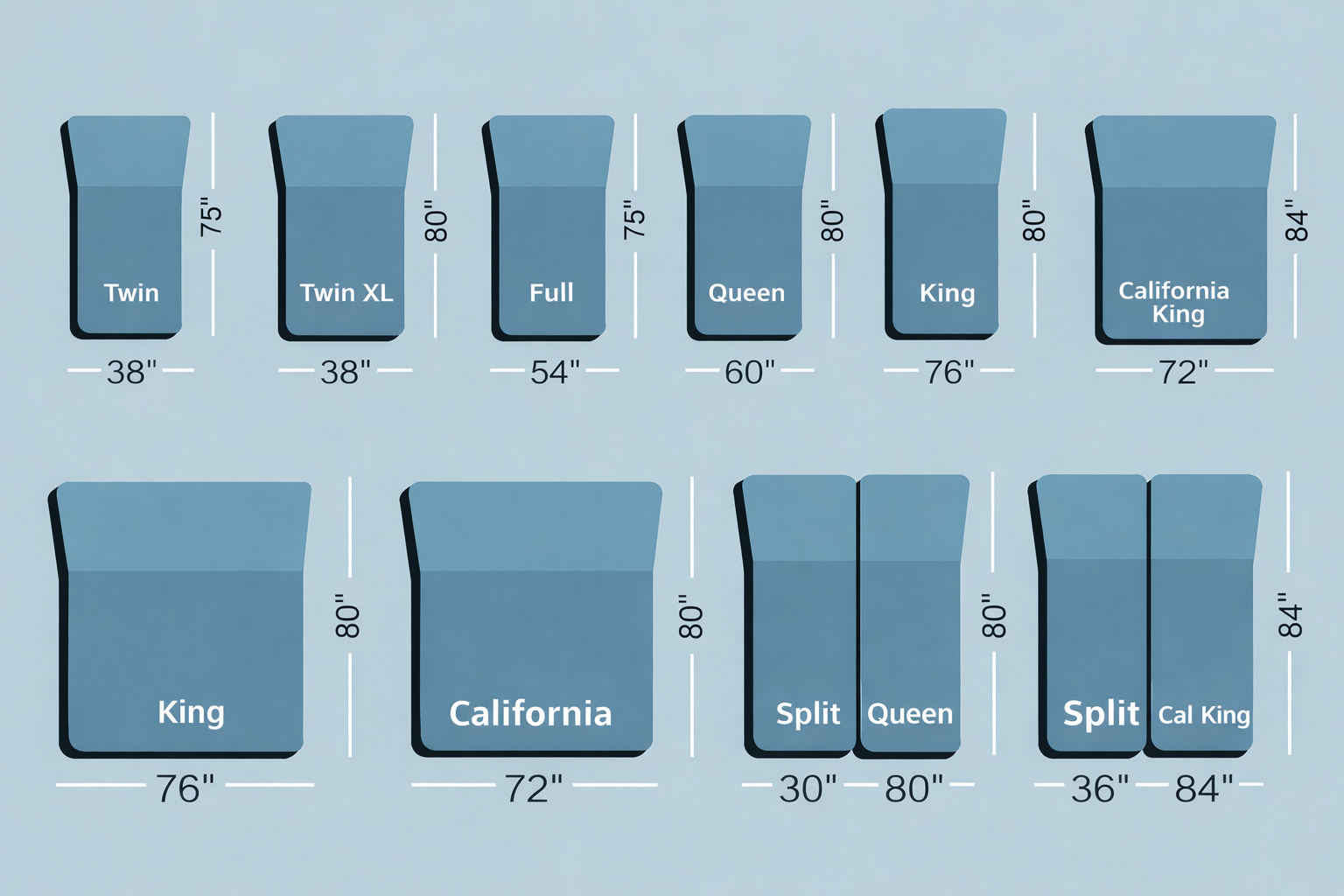 mattress size chart