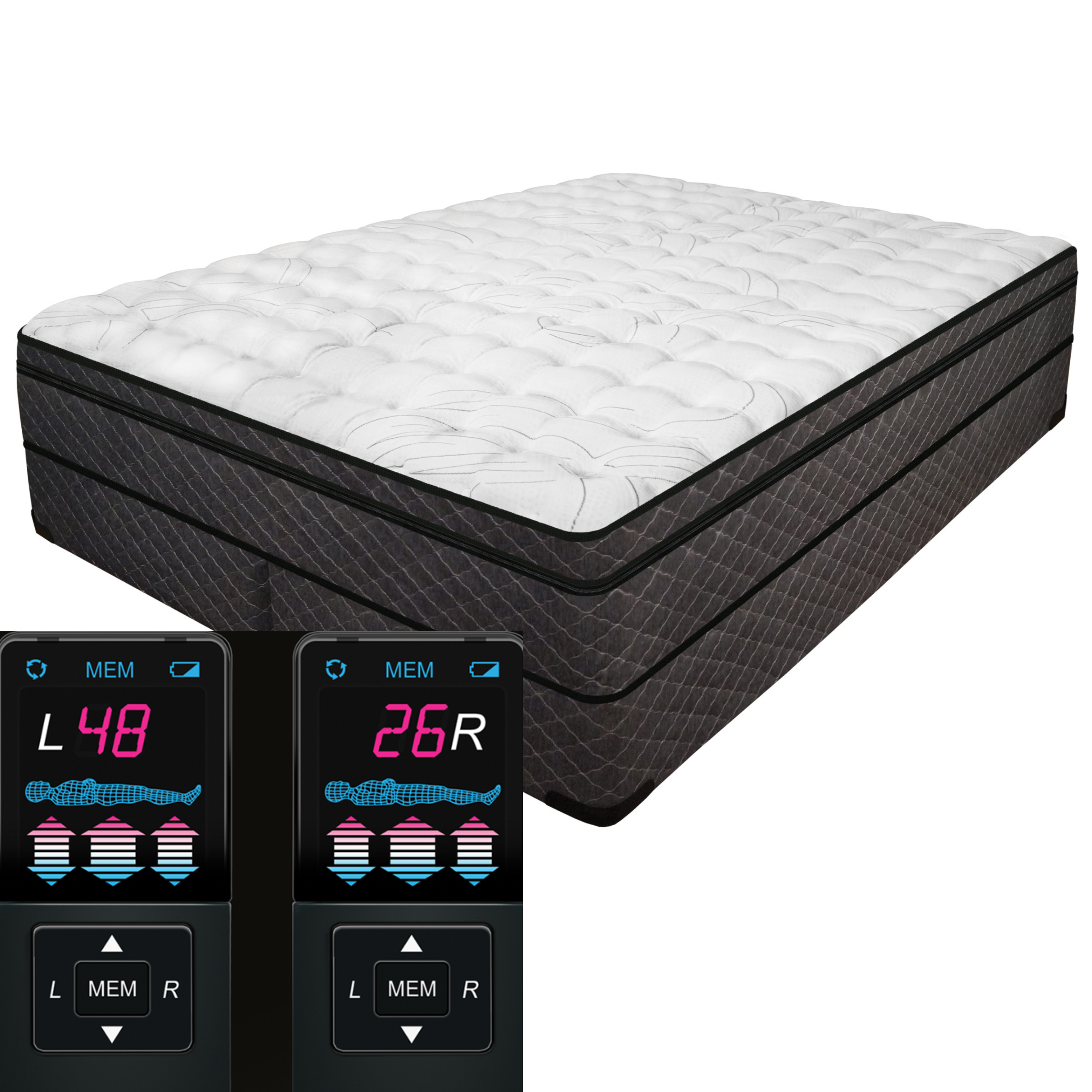 12" Air Adjustable 3" Pillow Top Mattress