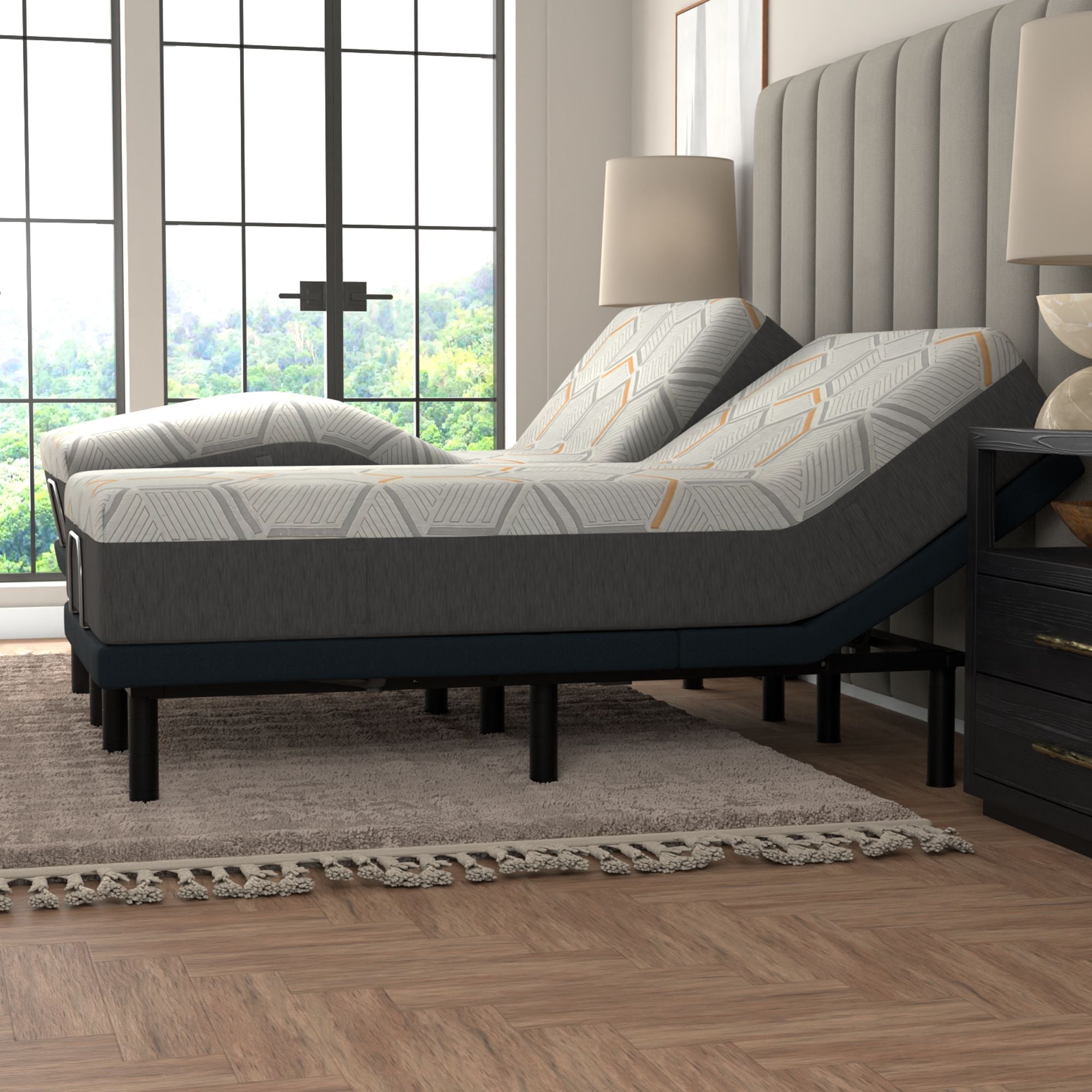 M4 Superior Adjustable Bed Base with Wall hugger, Pillow Tilt, Massage & App Control