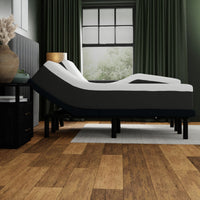 split adjustable massaging bed set with mattresses