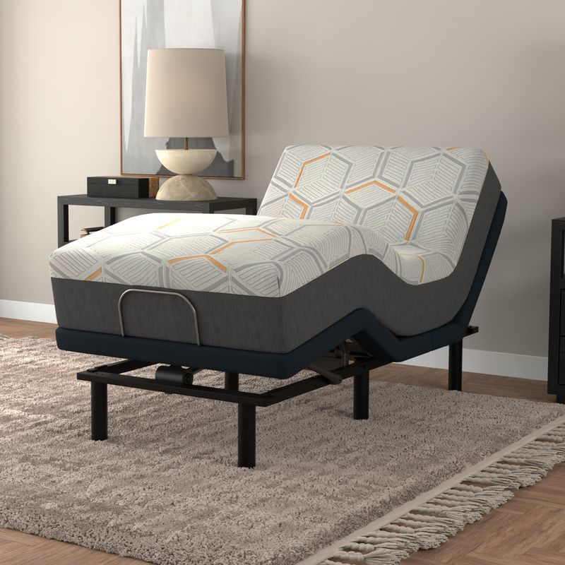 twin adjustable bed with mattress