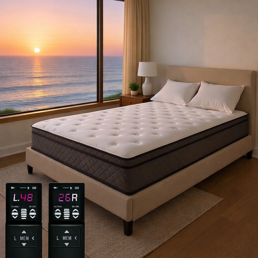 air mattress with dual side adjustability, 