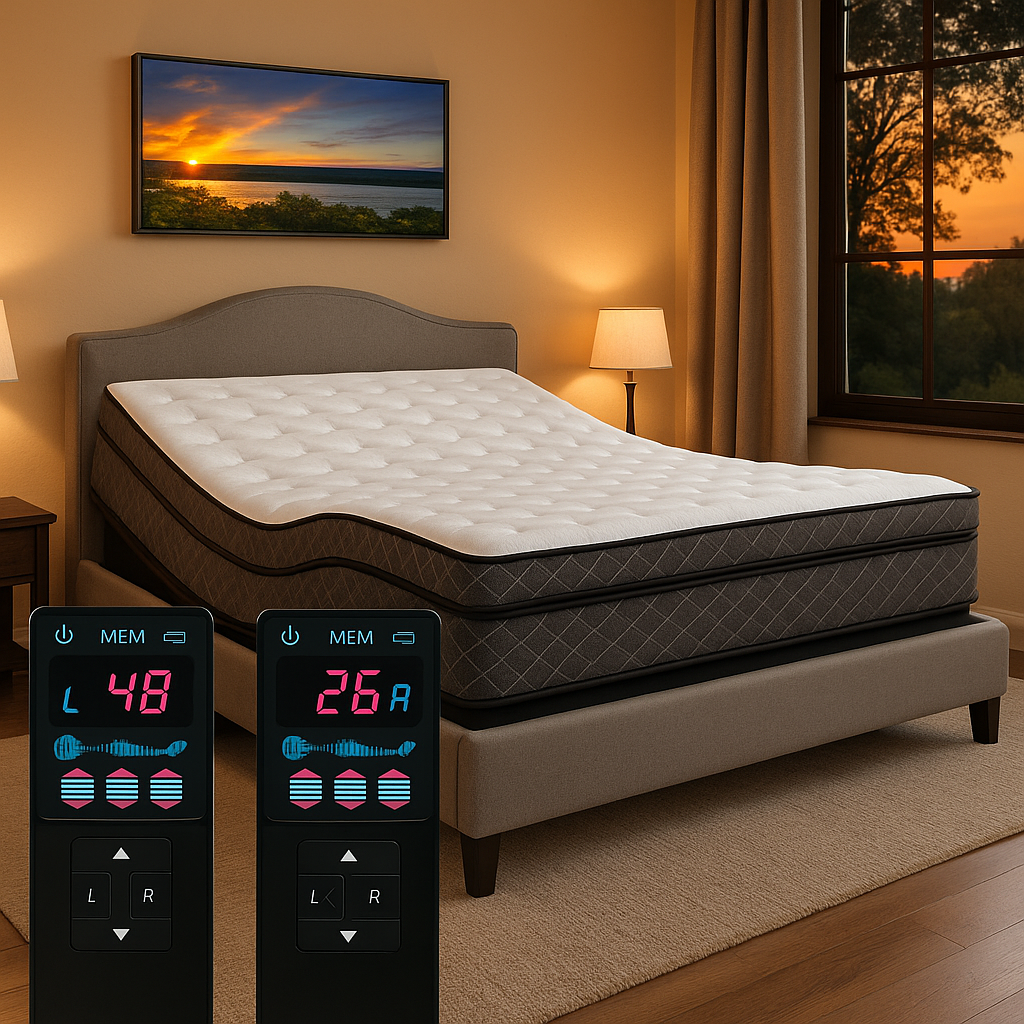 12" Air Mattress + Adjustable Massaging Base