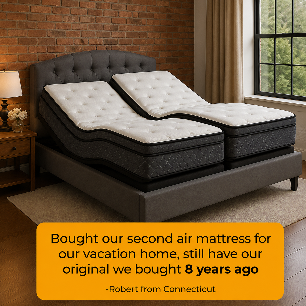 Beverly Hills Bed testimonial for 12" air mattress 
