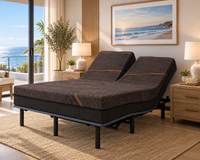 split top 13" memory foam mattress adjustable bed set 