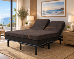 split top 13" memory foam mattress adjustable bed set 
