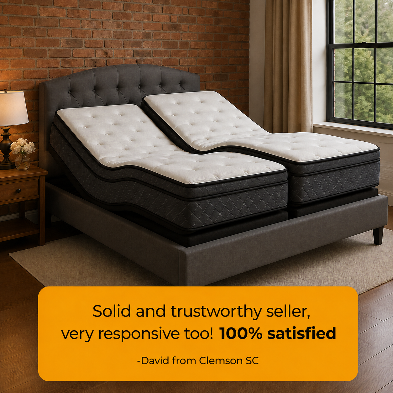 14" Adjustable Air Bed mattress with Super Pillow Top (plush pillow top)