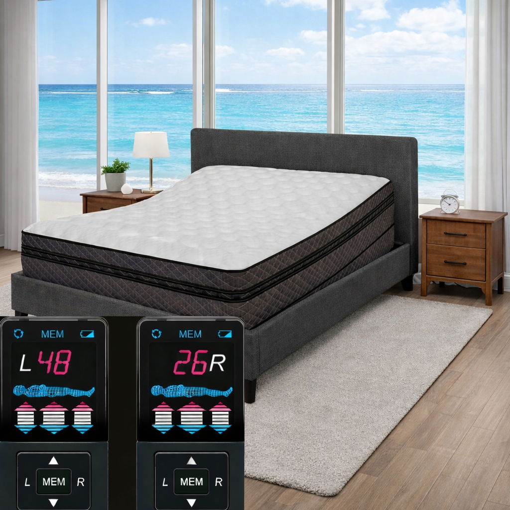 king adjustable air mattress with adjustable bed frame 