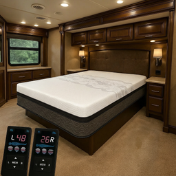 RV premium air mattress with dual wireless remotes 