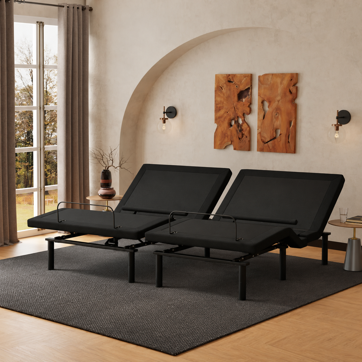 Ergomotion Rio 5 split king adjustable base, wall hugger 