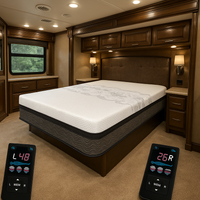  "RV air adjustable 9.5 inch mattress with dual wireless remotes"