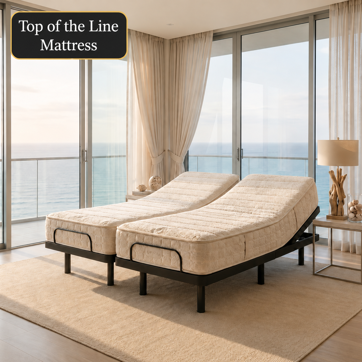 Split queen adjusatble bed set 