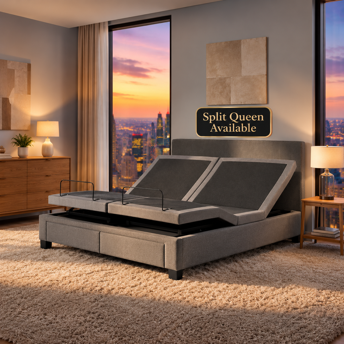 split queen adjustable bed bases 