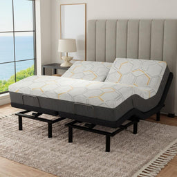 split top queen mattress with adjustable bed 