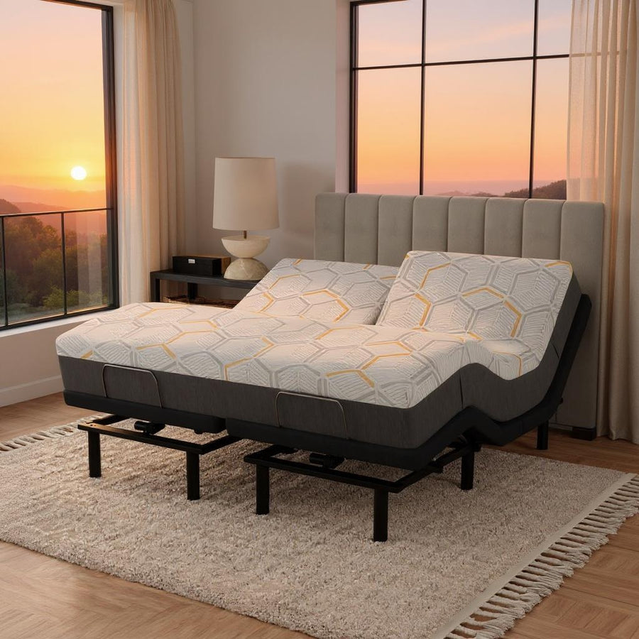 Split Top 12" + Adjustable Massaging Base (Medium Firm)