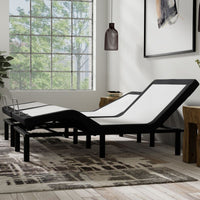 "Split  adjustable bed base in elevated position showing articulation"