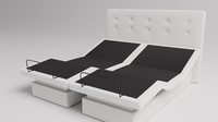 "Smart senior bed with hi low adjustment and health monitoring features diagram"