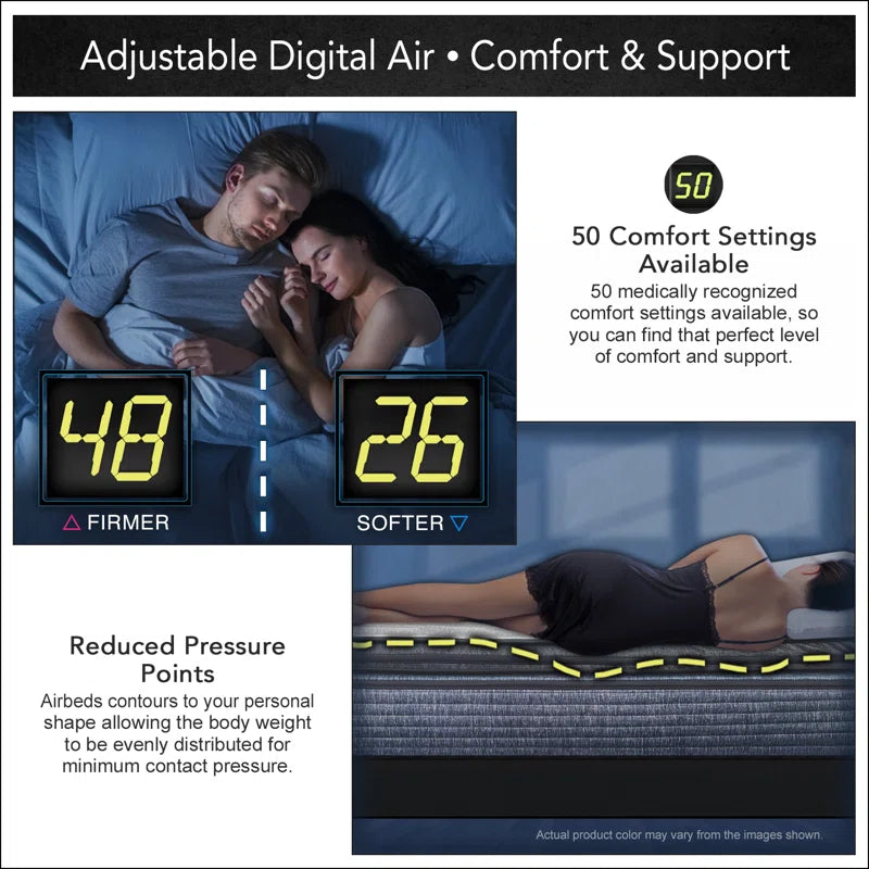 12" Air Mattress + Adjustable Massaging Base