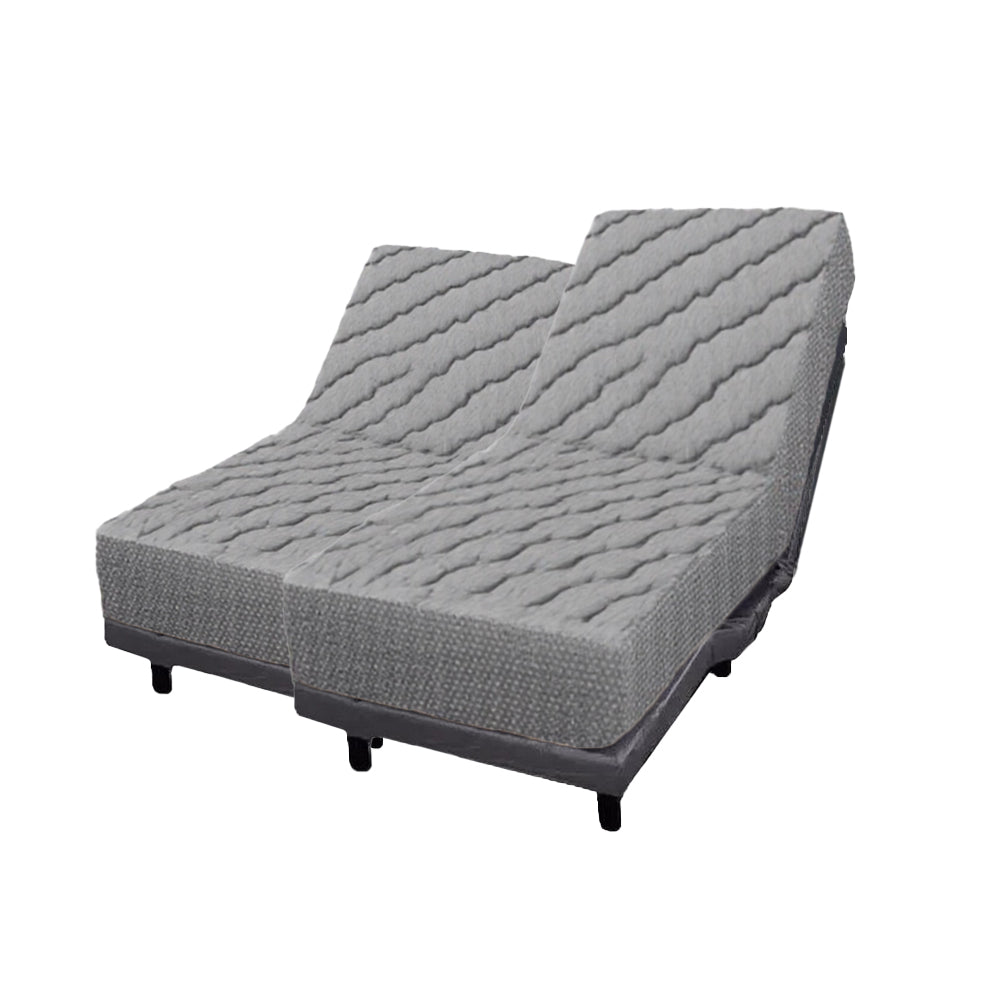 Split Queen Zero G Adjustable Massaging Bed Base + Choose Mattress