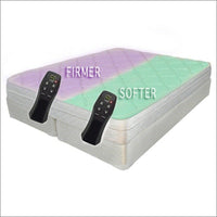 "Air bed with 50 customizable firmness settings for personalized comfort"