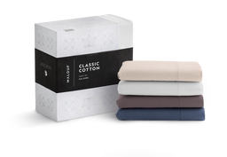  "Classic 200 thread count cotton sheets in crisp white showing breathable weave"