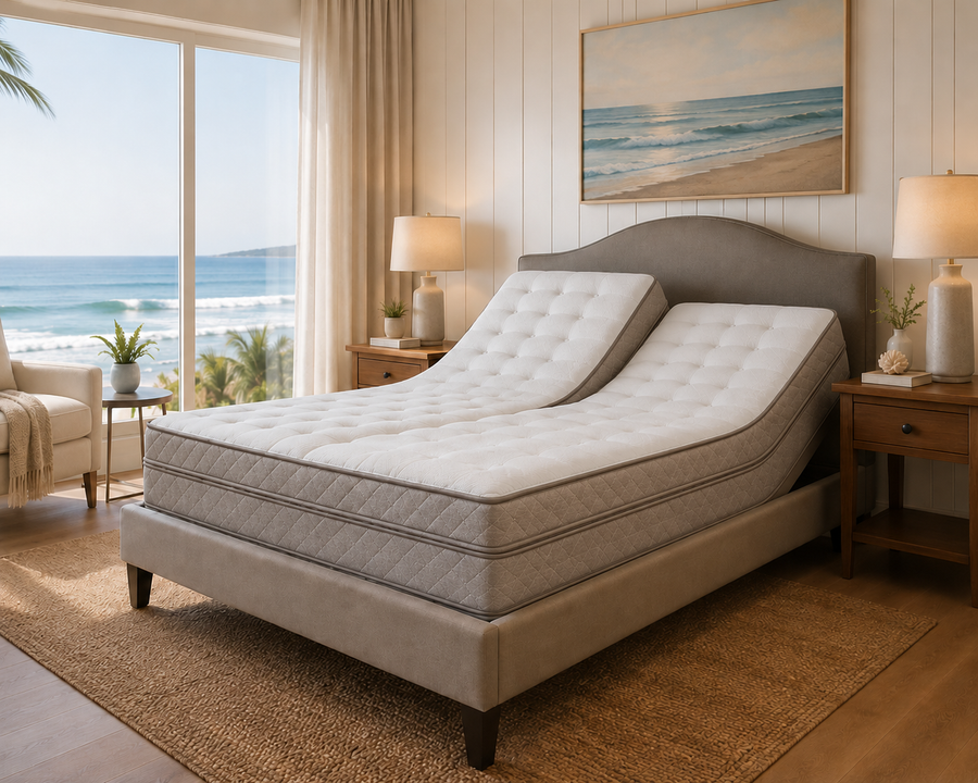 split top cal king adjustable bed with mattress 