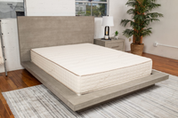 "Natural latex mattress triple layer  customizable firmness options in split queen sizes"