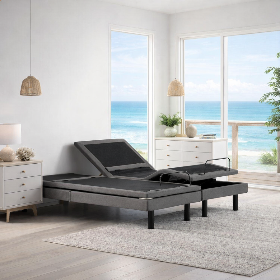 Malouf S755 Lumbar back support adjustable bed with wallhugger and App technology 