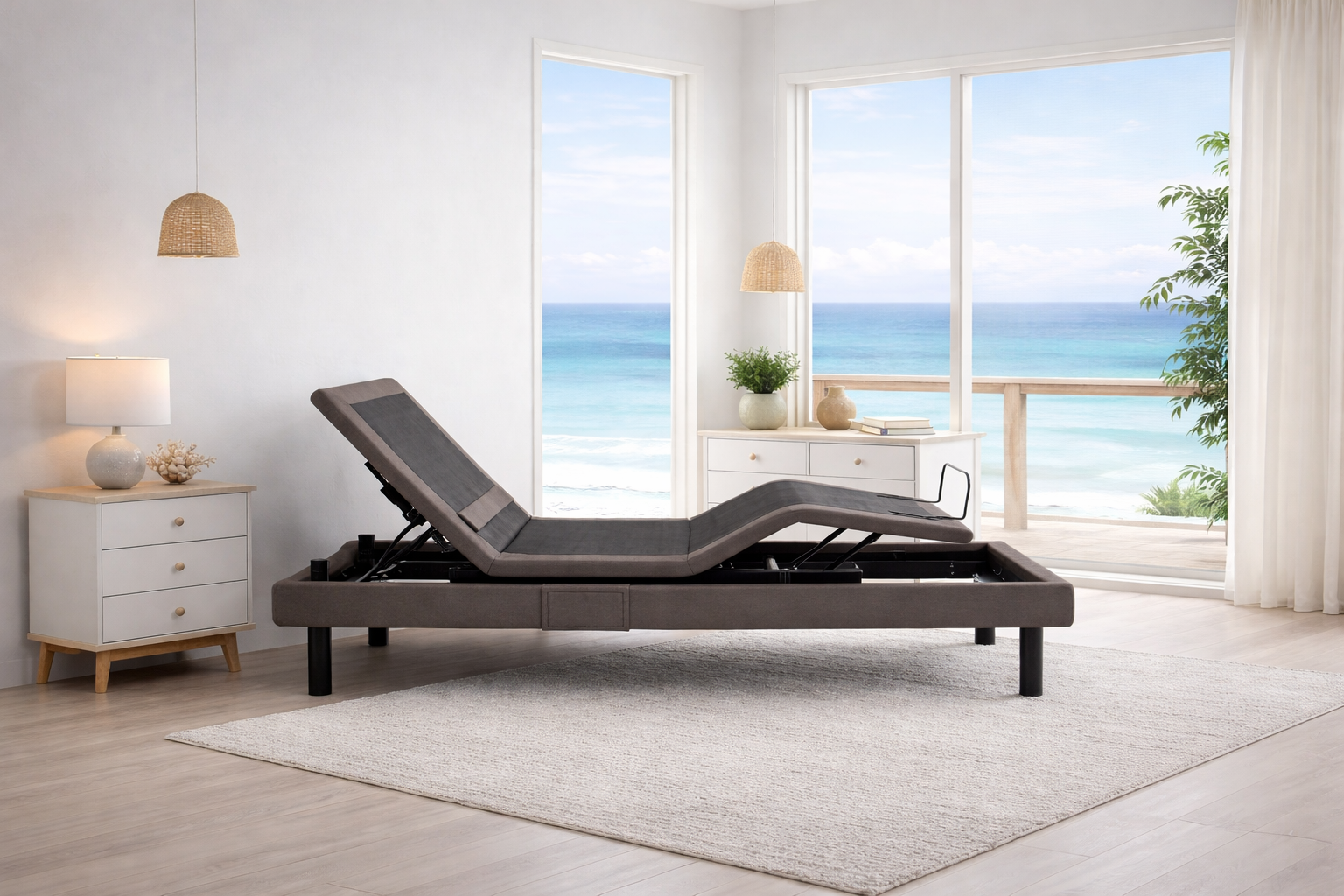 Malouf S755 Queen lumbar back support adjustable base 