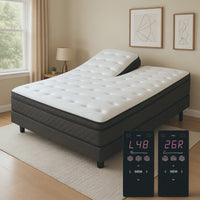 "adjustable massaging base demonstration showing massage and positioning features"