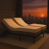 split king adjustable bed frame in sunset  bedroom