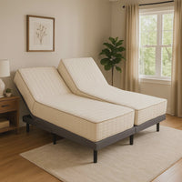  "10 inch natural latex mattress construction showing 3 adjustable comfort layers"