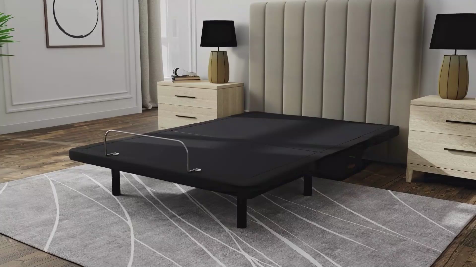 500 Lumbar Pillow Tilt Adjustable Base +Choose Mattress