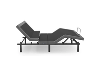 "Rize Remedy III adjustable bed base in elevated position with lumbar support"