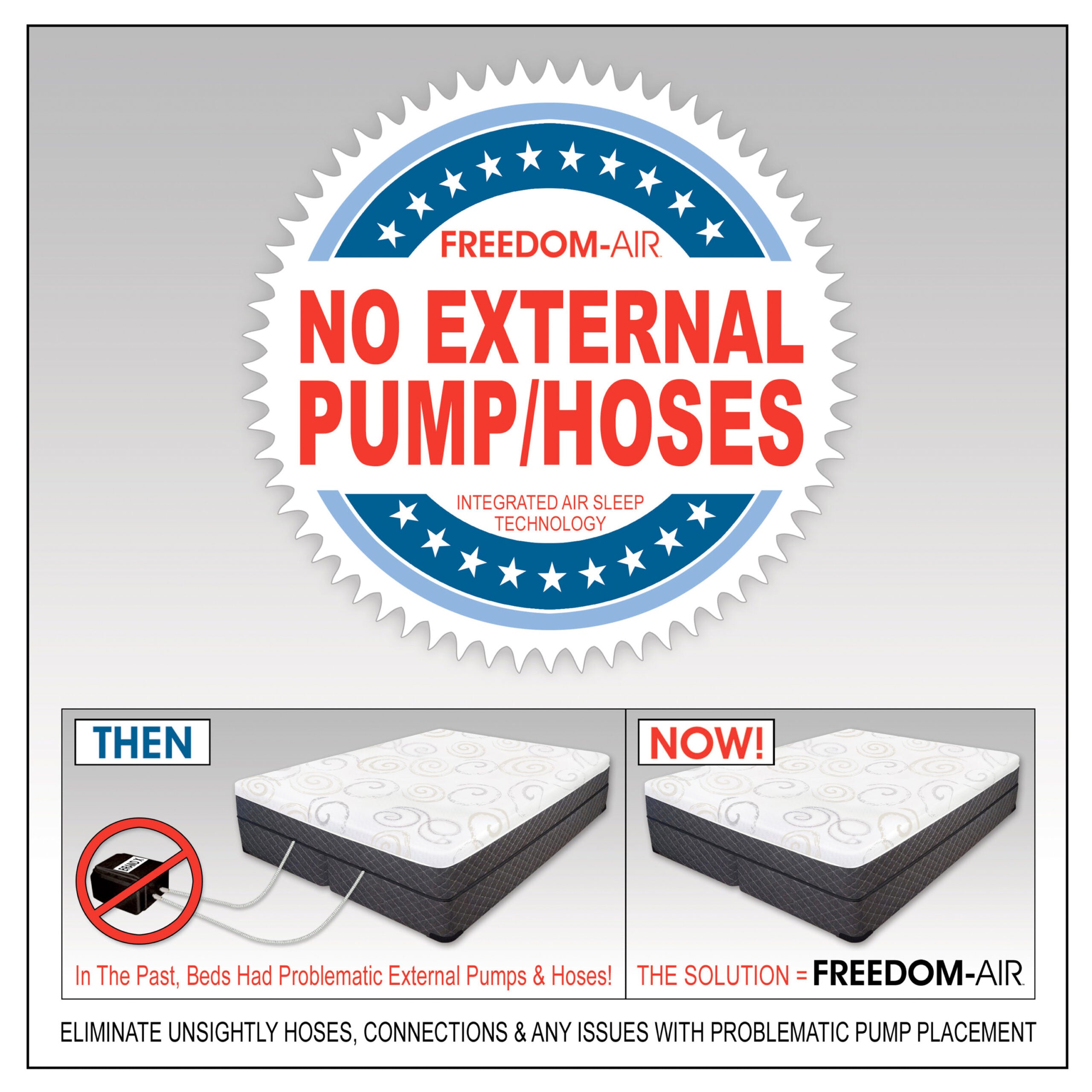 12" Air Mattress + Adjustable Massaging Base