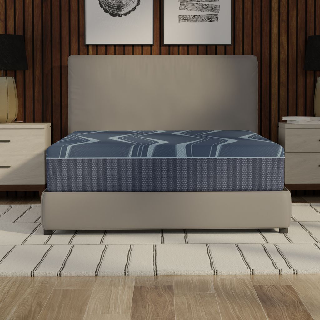 12 inch Active Align Reactive Copper Zoned Mattress medium firmness on modern bed frame