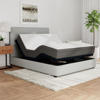 "Queen adjustable bed set with mattress" 