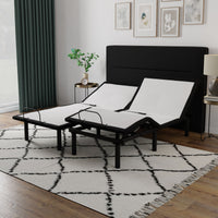 "300 series adjustable bed base showing head and foot articulation features"