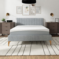 10 inch EcoCore Hybrid Mattress medium firm on modern bed frame in bedroom setting