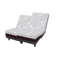 "Split queen memory foam medium mattress for adjustable massaging base"