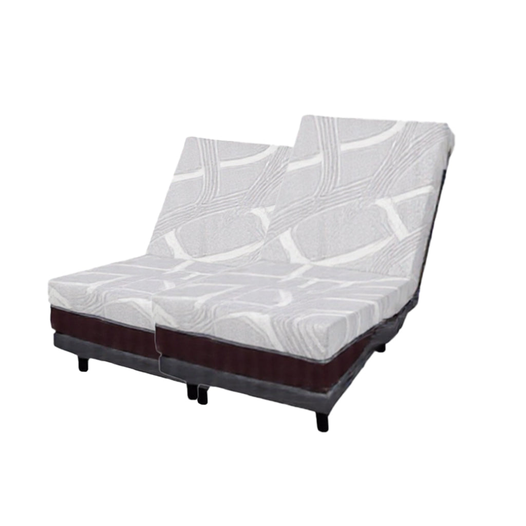 Split Queen Zero G Adjustable Massaging Bed Base + Choose Mattress